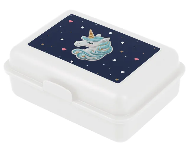 baagl-unicorn-gold-lunch-box-enfant-avec-cloison image 1