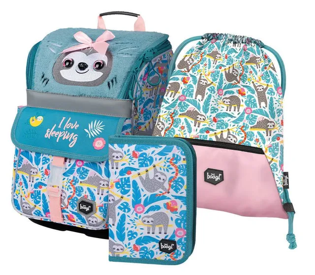 baagl-school-sets-zippy-sloth-set-scolaire-3-pi-ces image 1