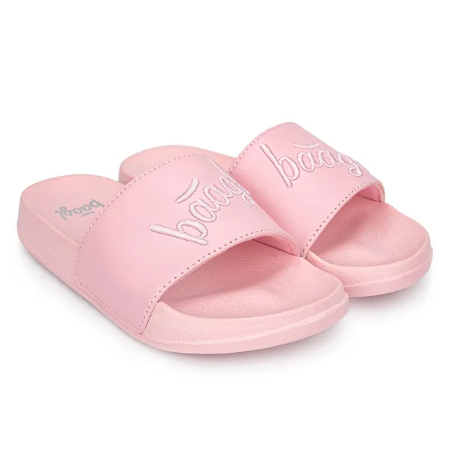 baagl-slippers-logo-pink-chaussons-rose-taille-31 image 1